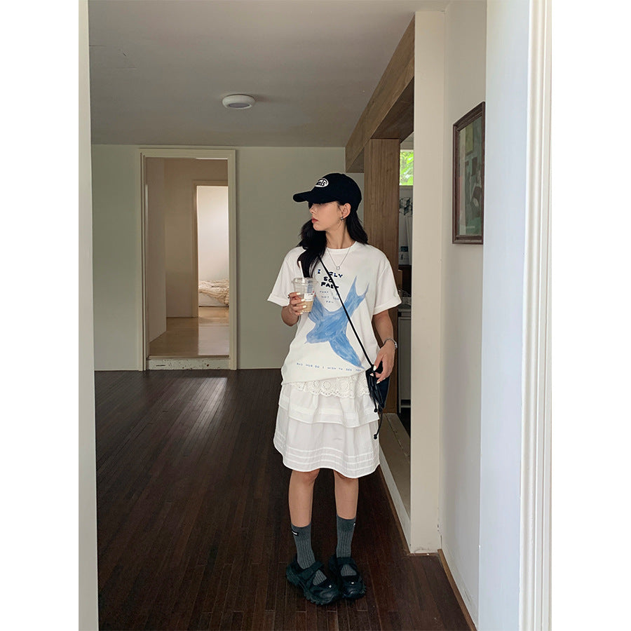 【H5343】實拍夏季設計款蕾絲蛋糕裙250624