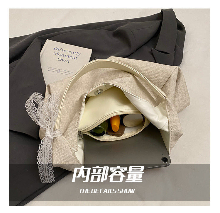 【B7815】復古夏季大容量簡約肩背PU皮防髒水桶包250514