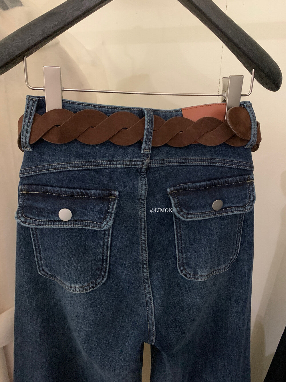 【L2651】實拍檸檬秋冬復古加厚顯瘦直筒微喇牛仔褲+腰帶251117
