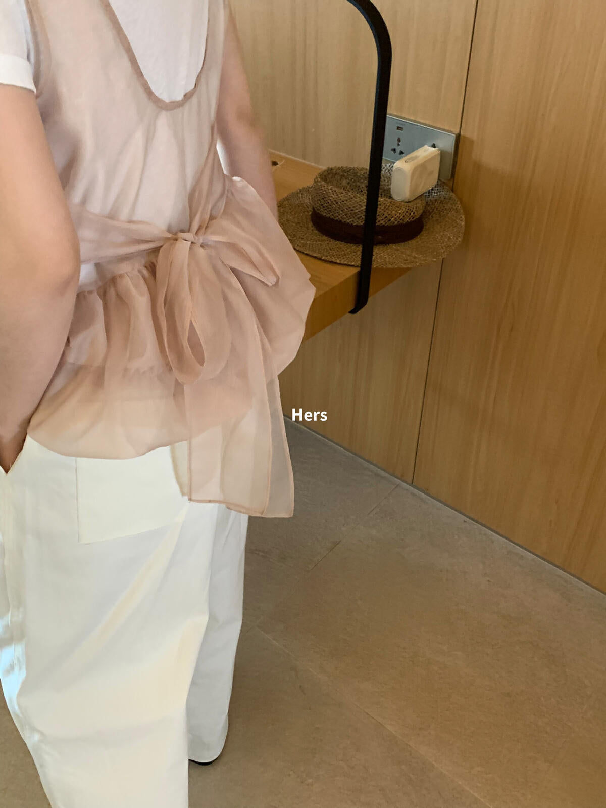 【L20603】實拍Hers夏季小仙女綁帶雪紡衫250505