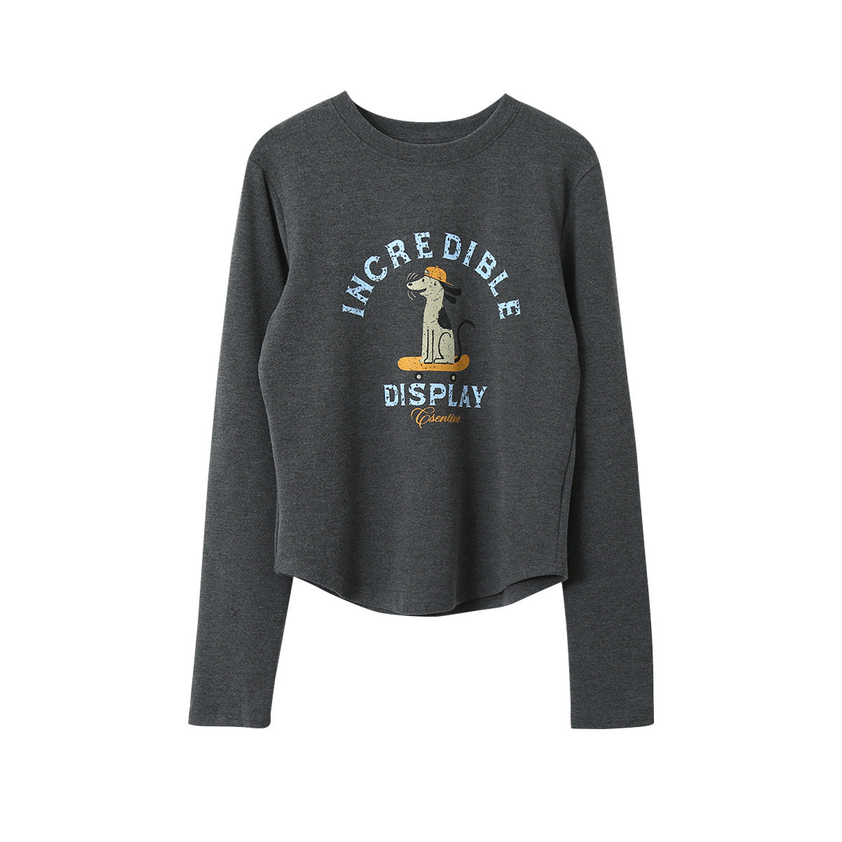 【LD3291】實拍韓國德絨小狗印花長袖T恤251103