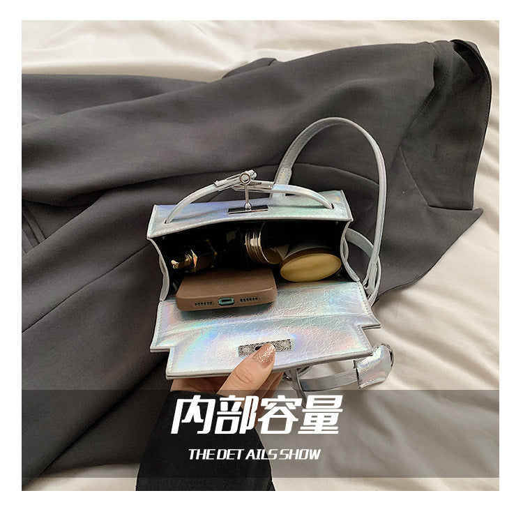 【BXQD2433】實拍夏天銀色手提肩背凱莉包240601