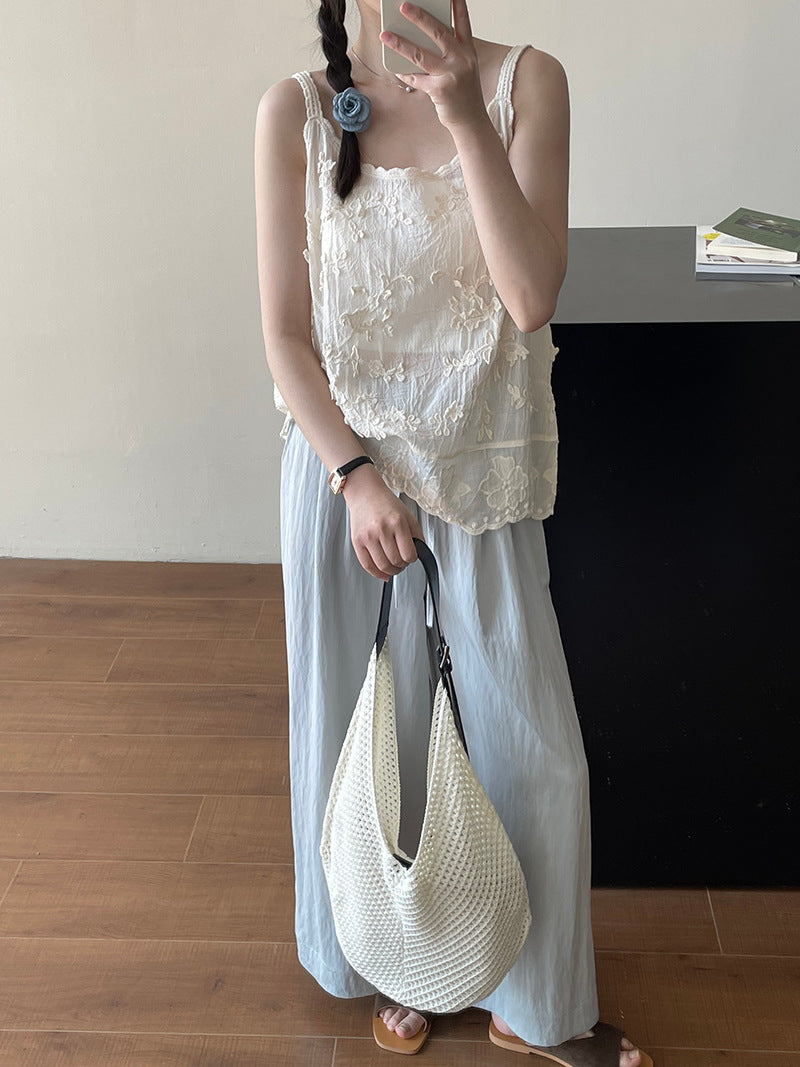 【cimYL201】實拍日系棉質重工刺繡提花背心250410