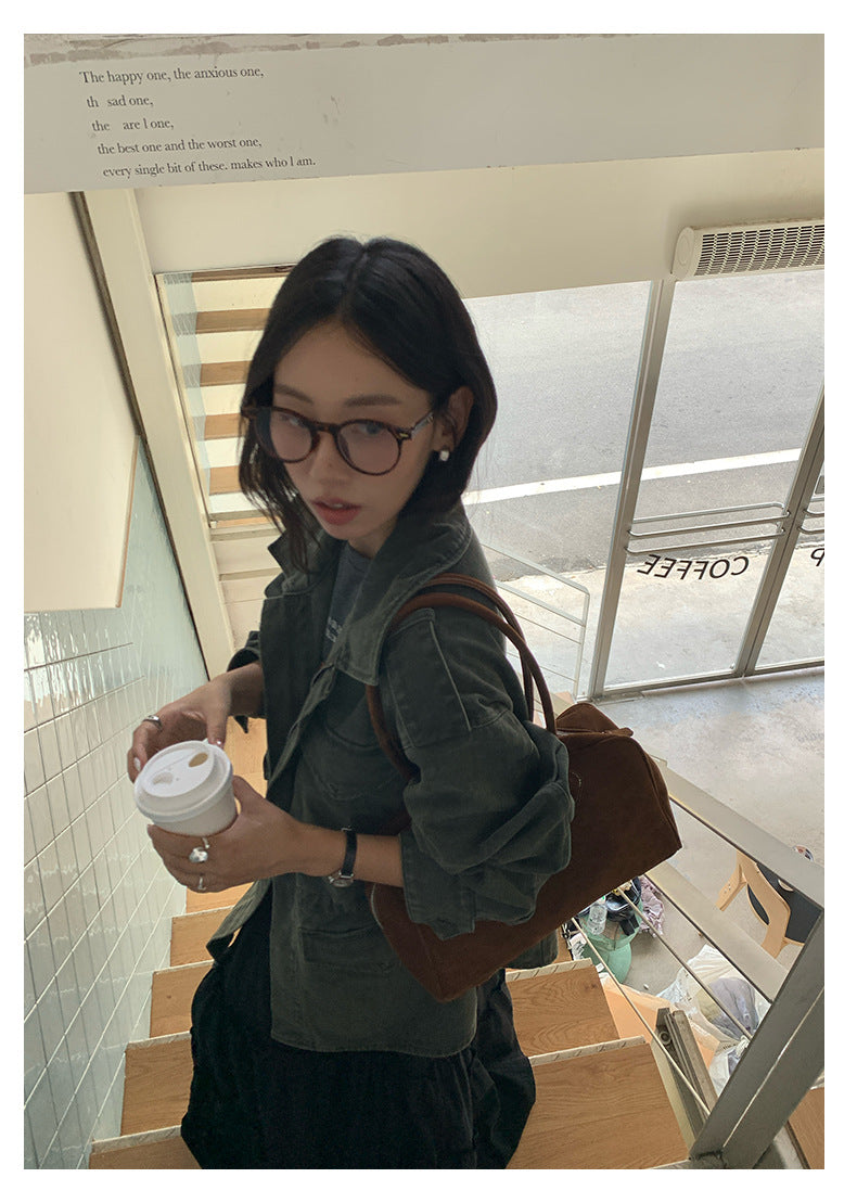【H5447】實拍美式重工多口袋抽繩工裝外套250923