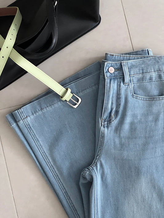 【cimz5868】S~XL小隻女激推神褲👖高彈力四面彈顯瘦薄款直筒九分牛仔褲260514