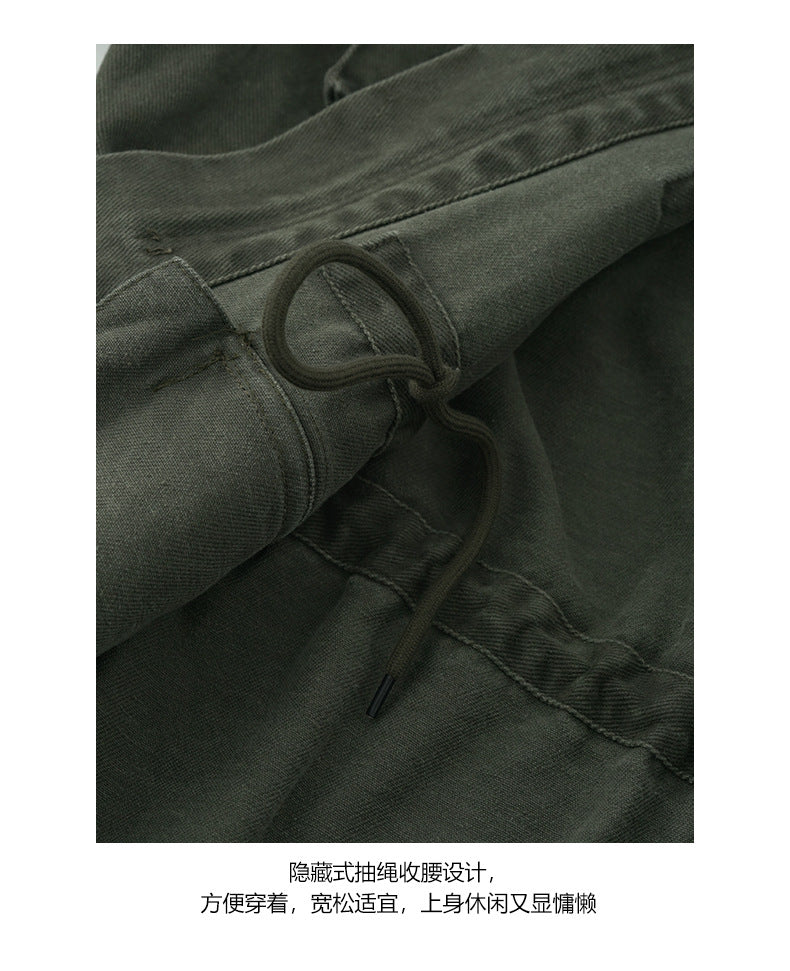 【H5447】實拍美式重工多口袋抽繩工裝外套250923