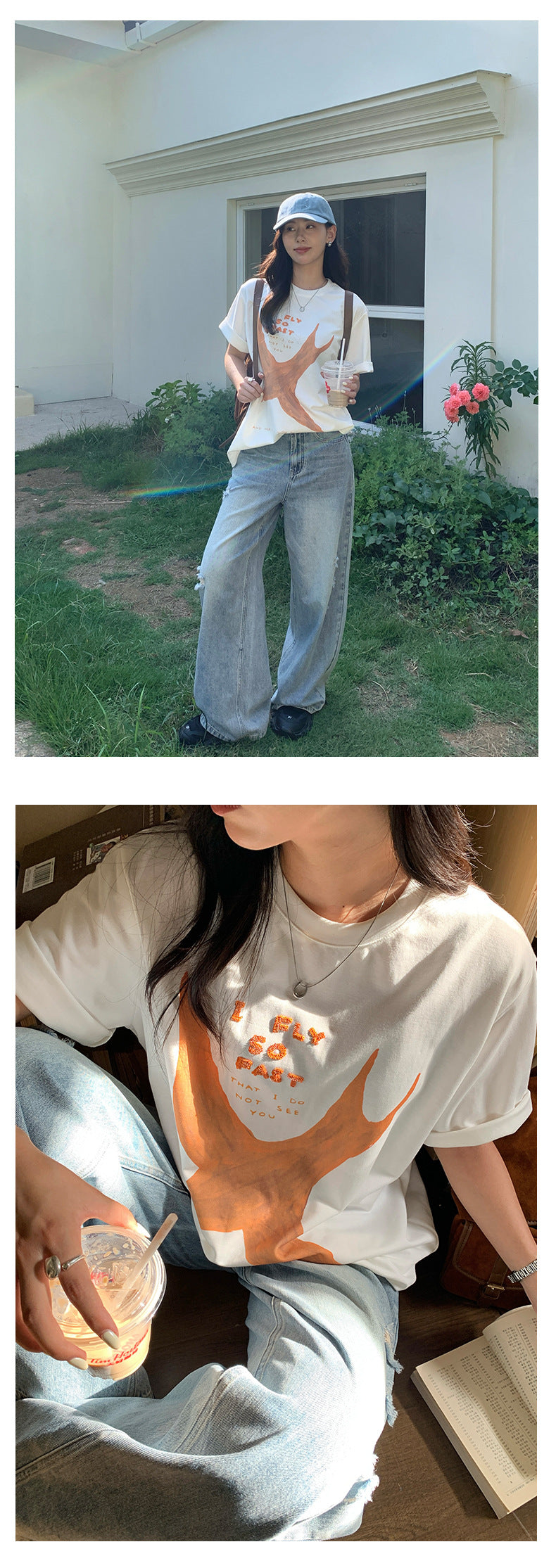 【H5344】實拍S~XL夏日復古洗舊寬鬆牛仔褲250624