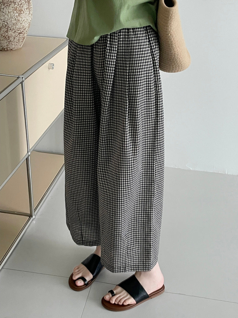 【cim5611】實拍日系私服必備文藝寬鬆百搭高腰直筒闊腿褲250227