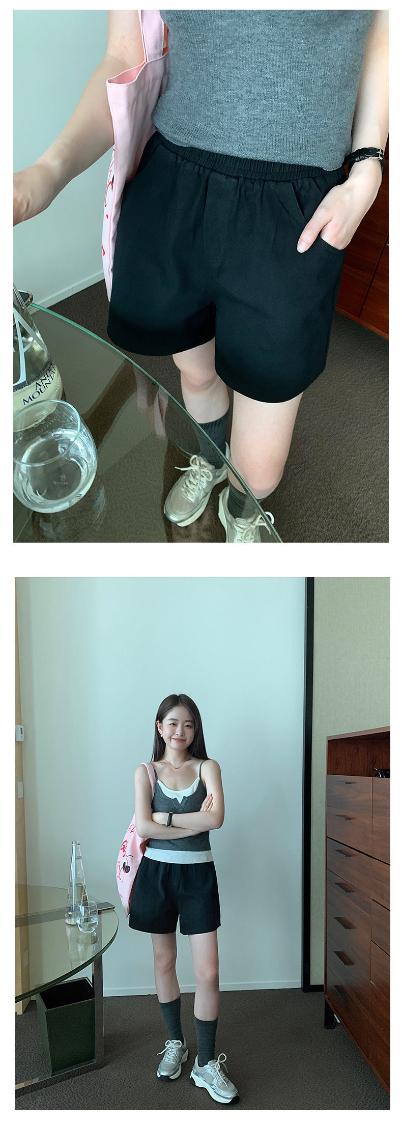 【H5122】實拍夏季熱銷寬鬆闊腿運動休閒褲250317