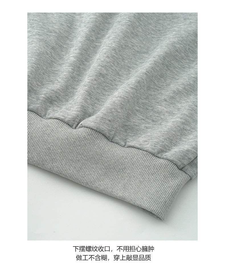 【H5448】實拍運動兩條槓印花長袖衞衣250923