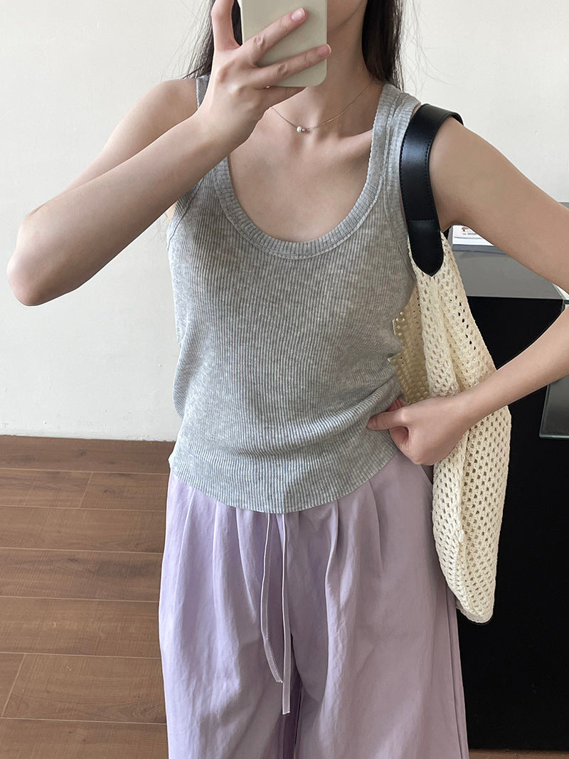 【cimYL219】實拍春夏顯瘦百搭針織背心250403