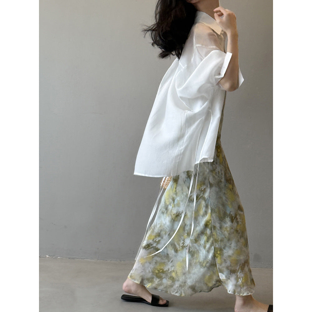 【Y82332】實拍夏季極簡氣質|薄透感仙氣防曬罩衫250501