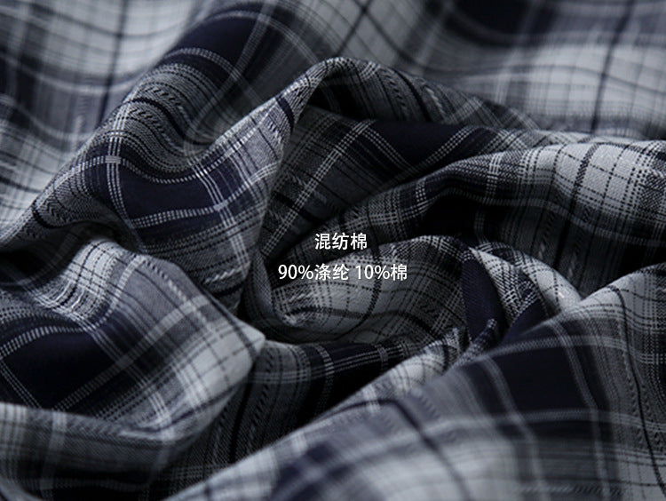 【L3074】實拍設計感格紋不規則吊帶洋裝250721