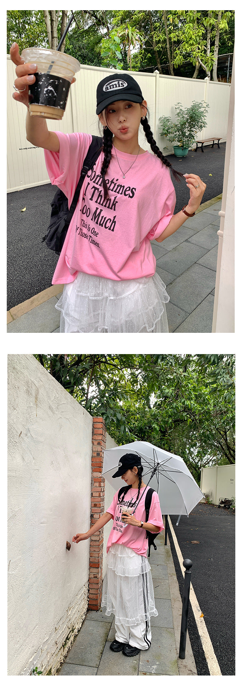 【H5256】實拍夏季寬鬆字母印花T恤250513