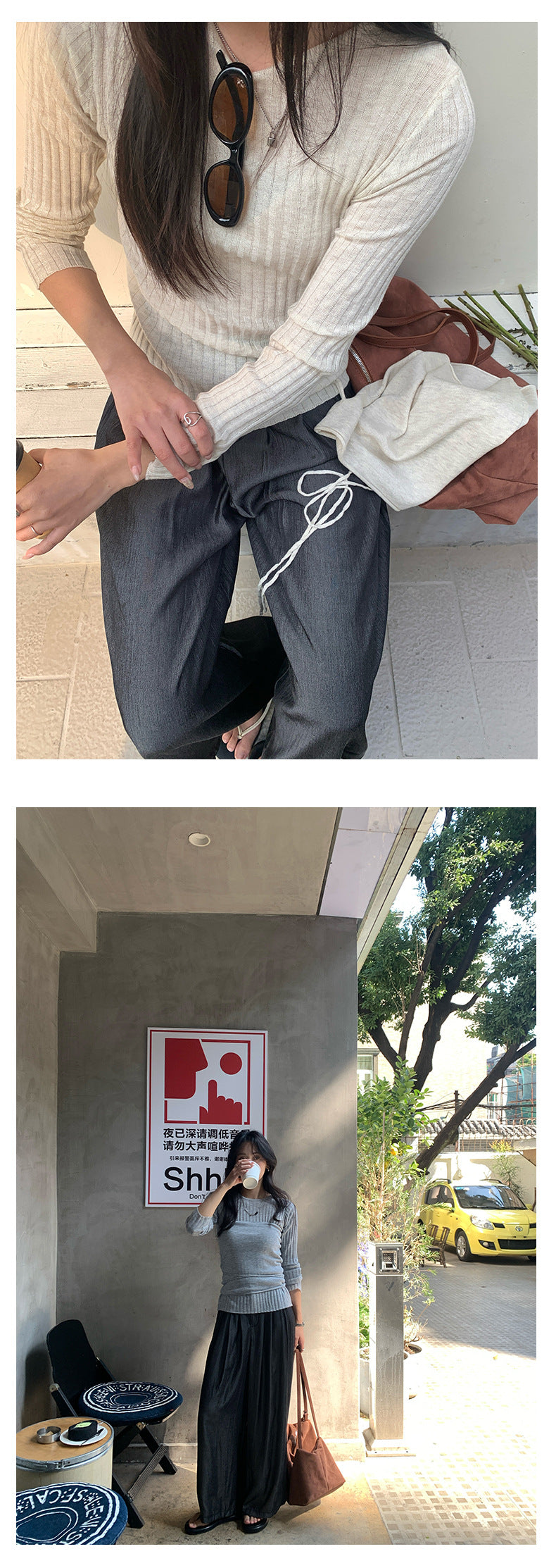 【H5037】實拍S~L春夏慵懶垂感闊腿休閒褲250217