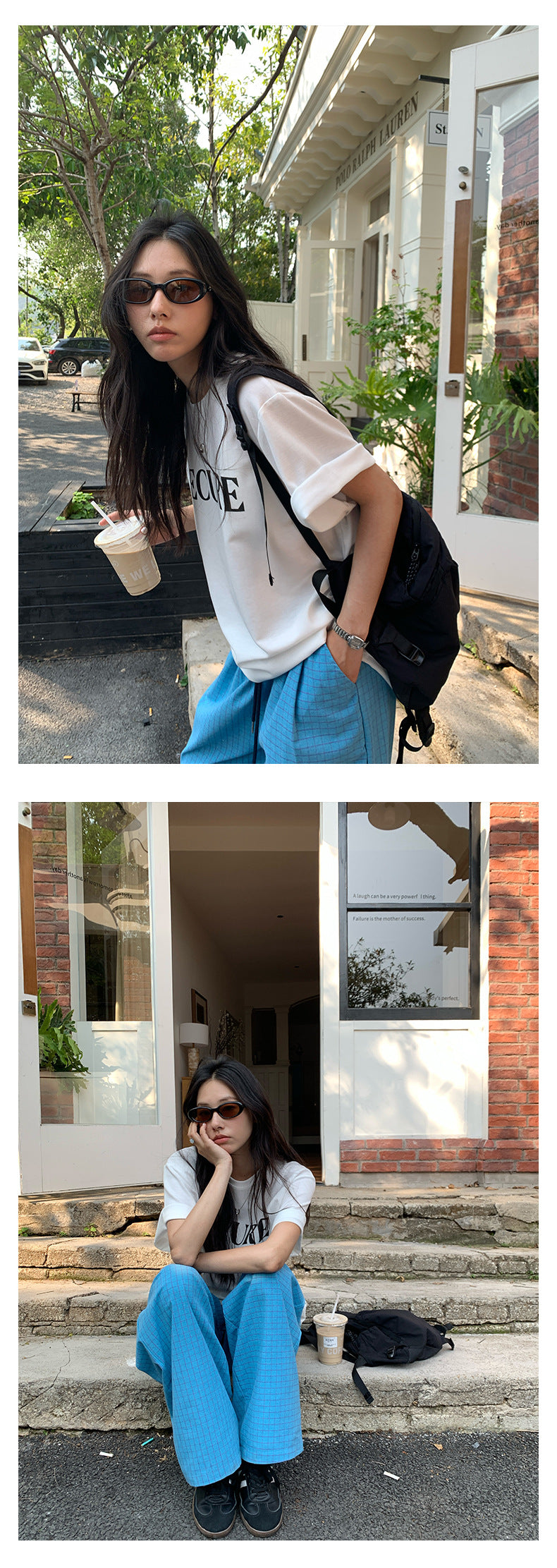 【H5166】實拍夏日寬鬆圓領印花寬鬆短袖T恤250407