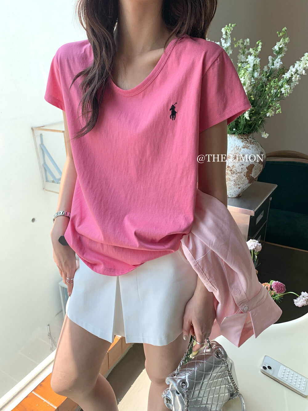 【LTM0966】實拍檸檬小馬刺繡休閒短袖T恤250414
