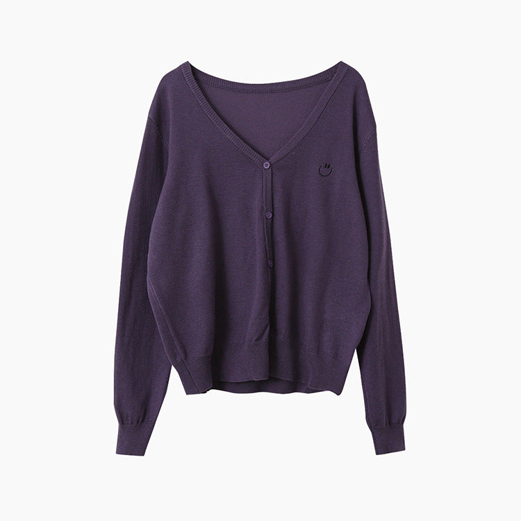 【LD3188】實拍初秋刺繡笑臉氣質針織外套(含羊毛6%)
250922