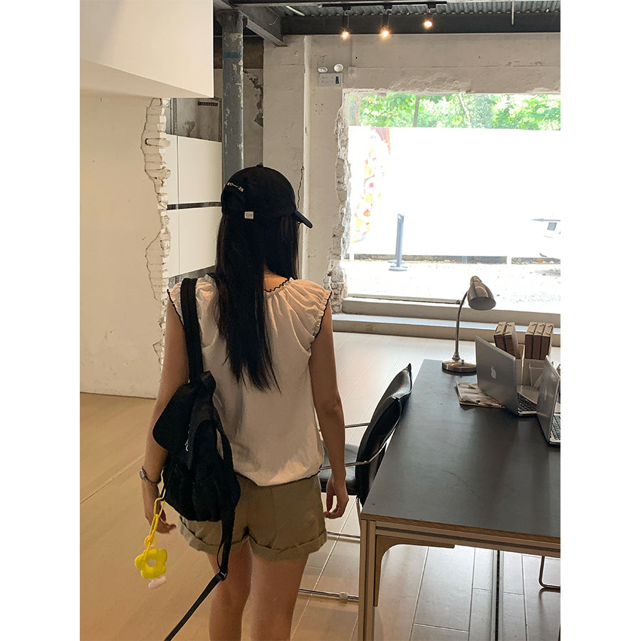 【H5346】實拍韓版可愛貓貓棉質舒適上衣250701