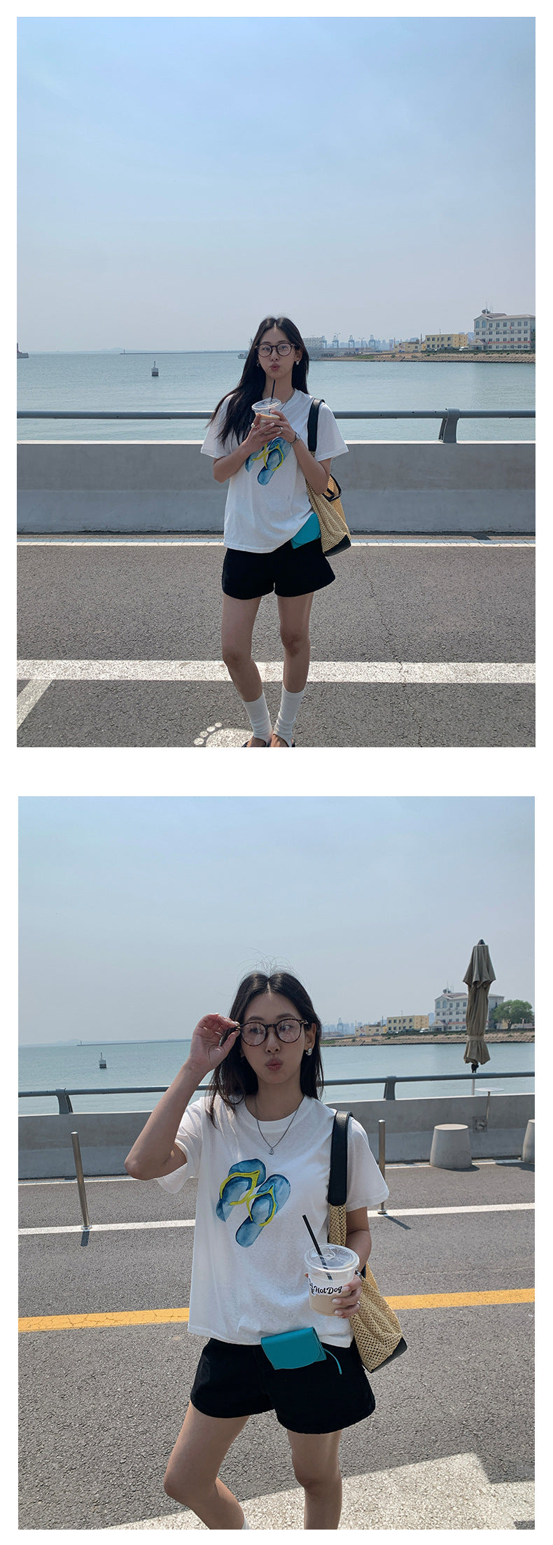 【H5303】 實拍S~XL韓系夏天休閒卷邊顯瘦A字牛仔褲250610