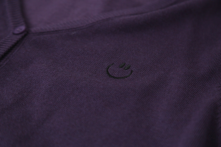【LD3188】實拍初秋刺繡笑臉氣質針織外套(含羊毛6%)
250922