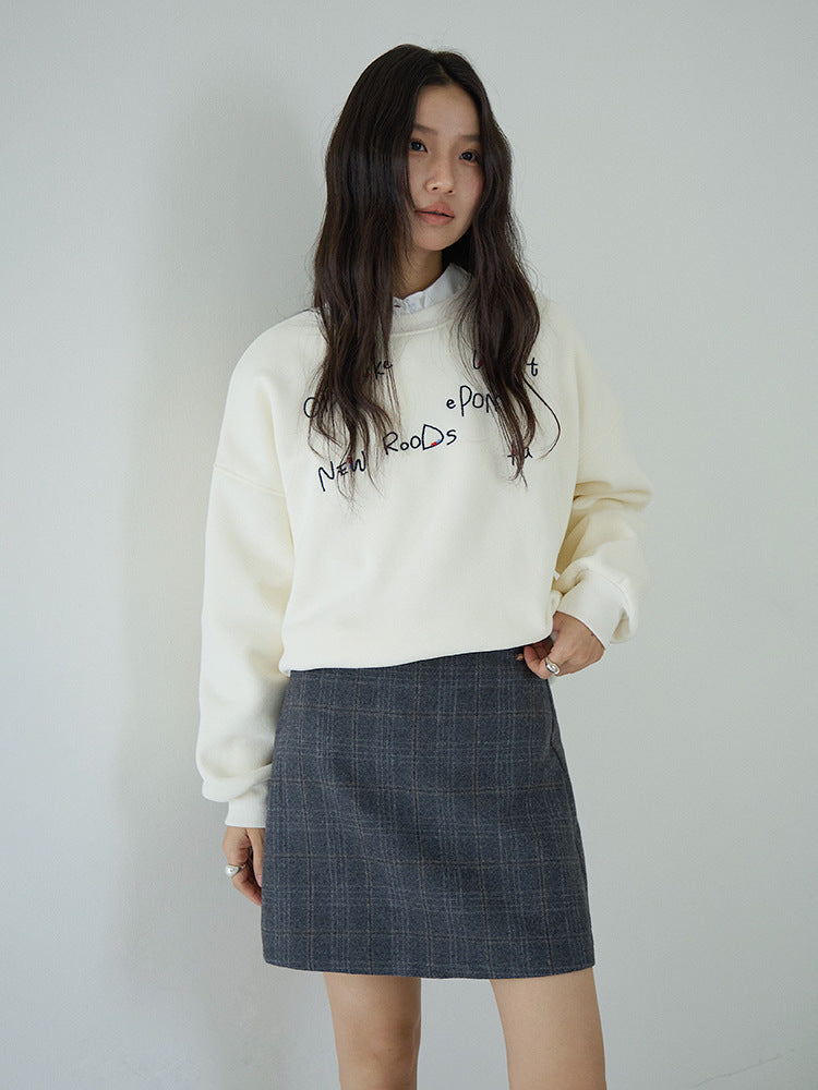 【LD3270】 實拍精品刺繡珠寬鬆厚款長袖衛衣(加絨)251020