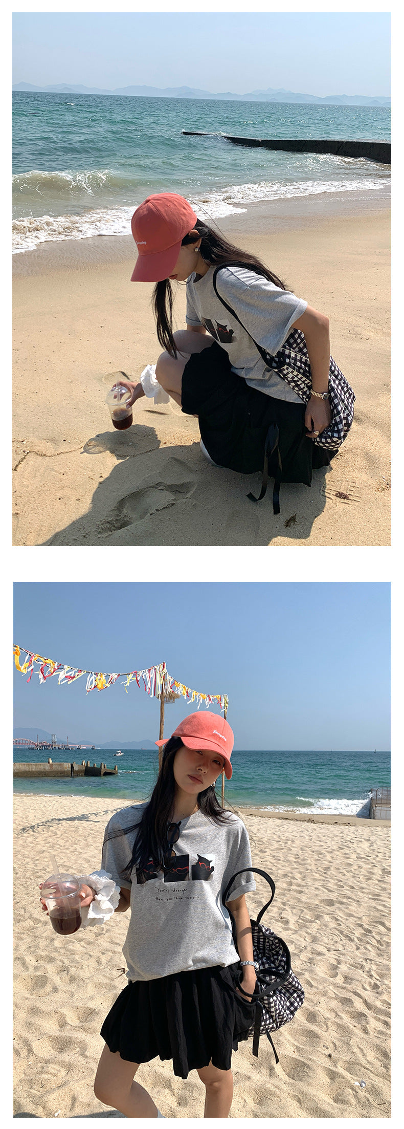 【H5151】實拍夏天貓咪簡約圓領T恤250331