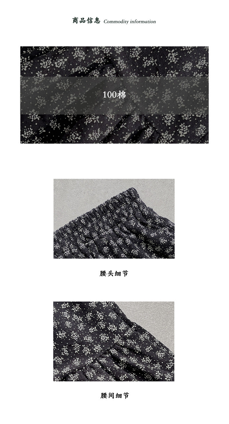 【cimz1729】實拍復古時髦碎花加絨長裙251128