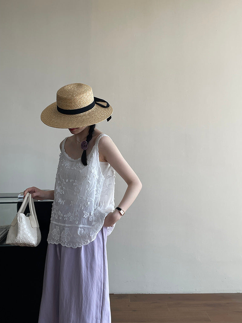 【cimYL201】實拍日系棉質重工刺繡提花背心250410