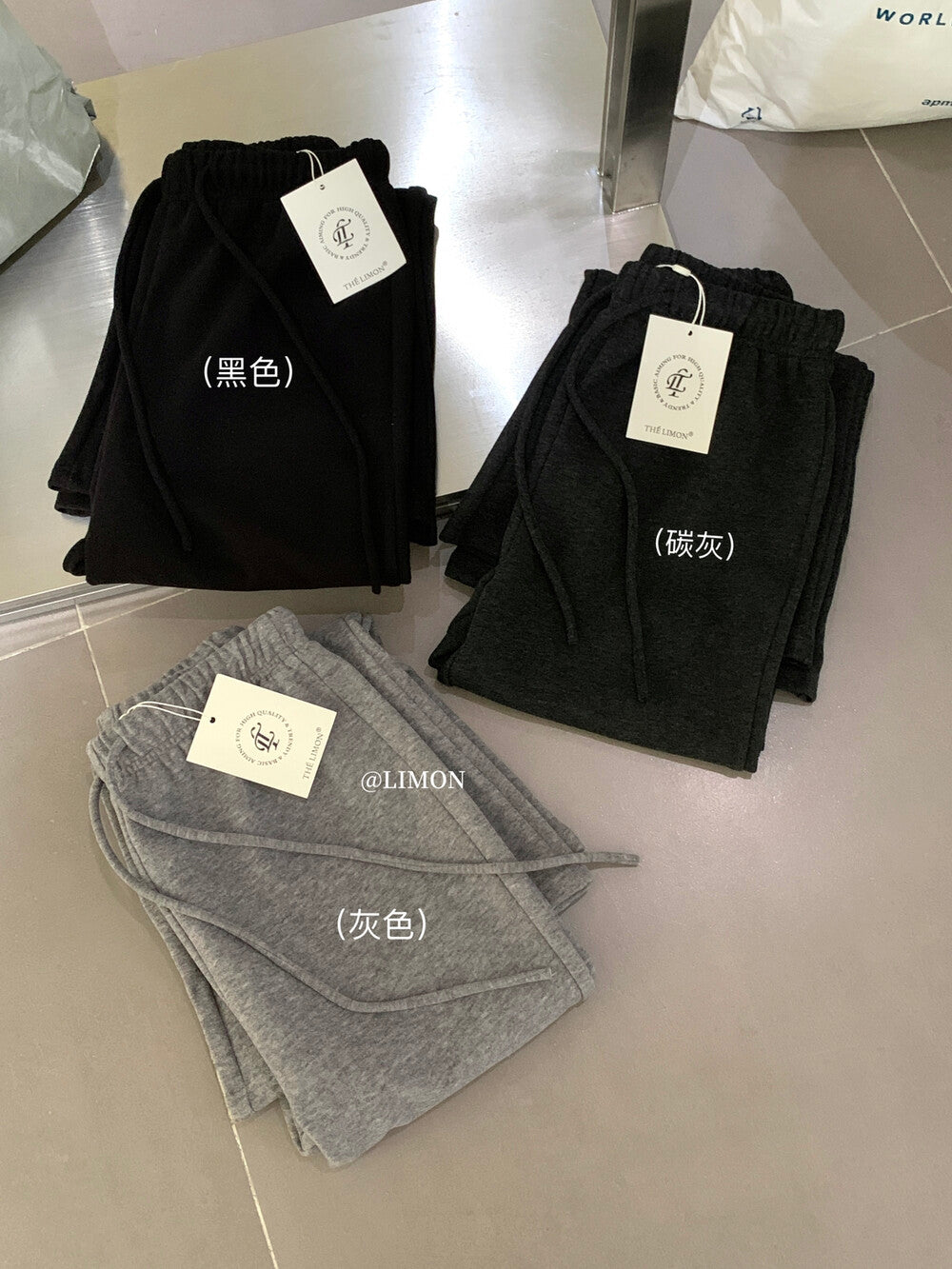 【L9235】實拍檸檬秋季顯瘦顯腿長抽繩微喇休閒褲250930