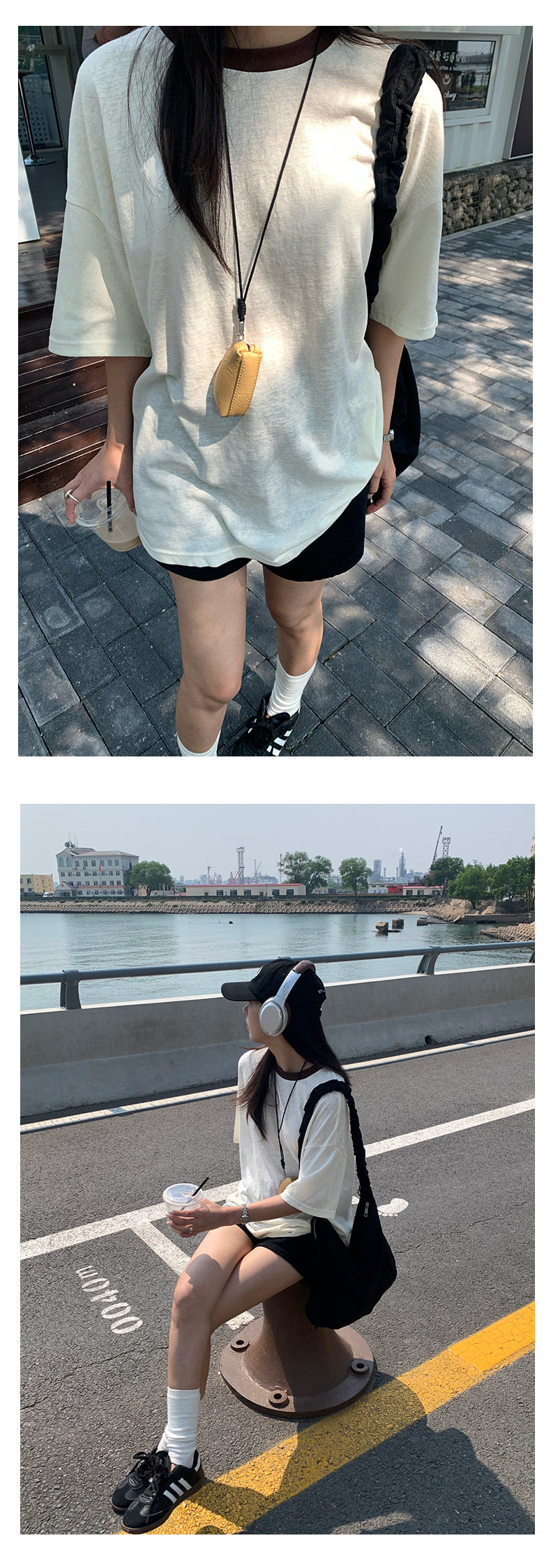 【H5303】 實拍S~XL韓系夏天休閒卷邊顯瘦A字牛仔褲250610