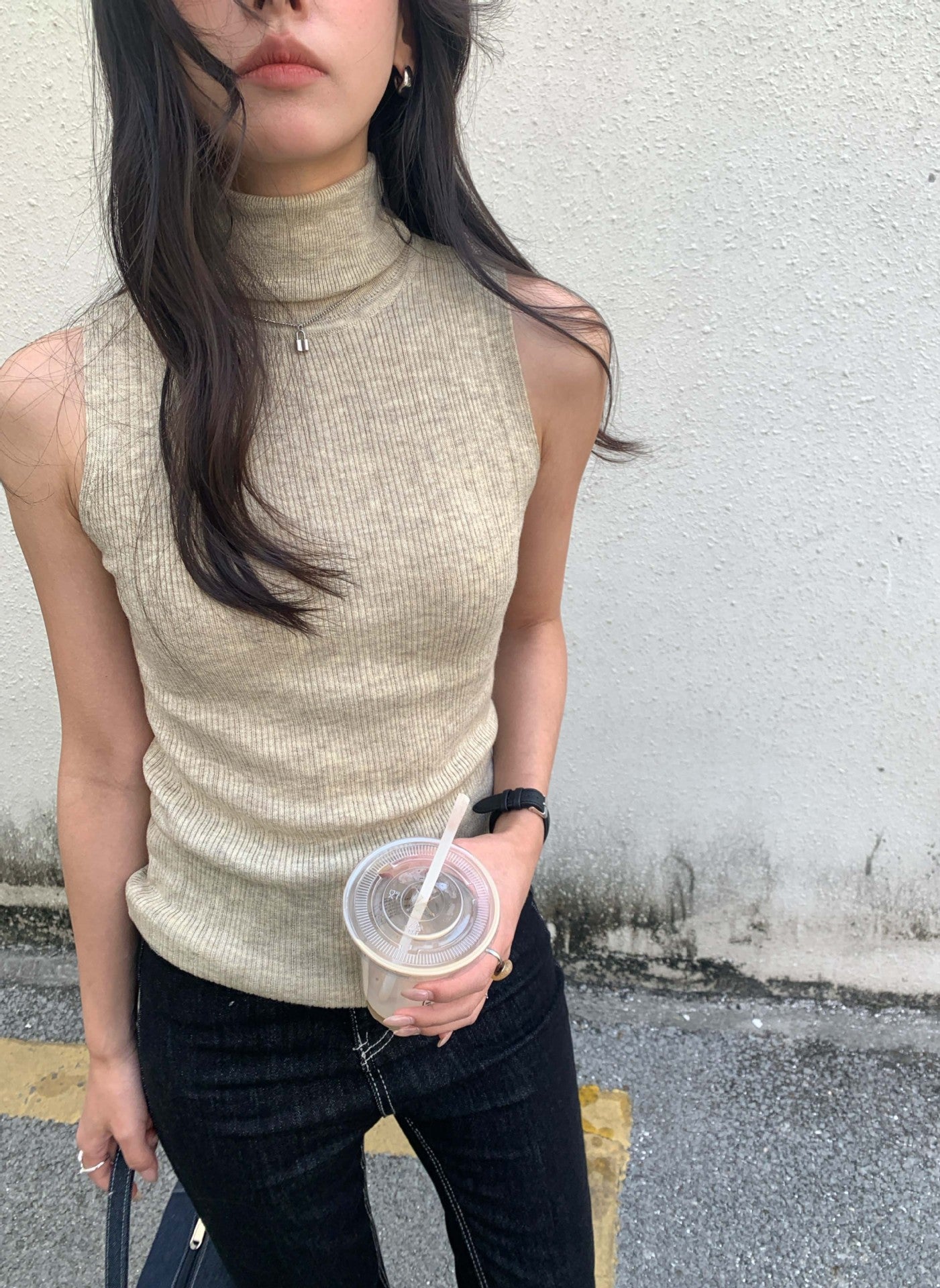 【H5029】實拍早春氣質高領彈性毛針織背心9色250210