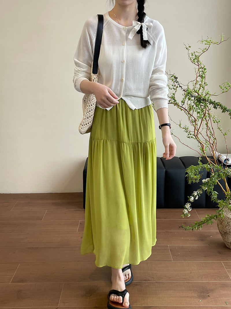 【cimYL1211】實拍春夏溫柔夏日針織亞麻罩衫250403