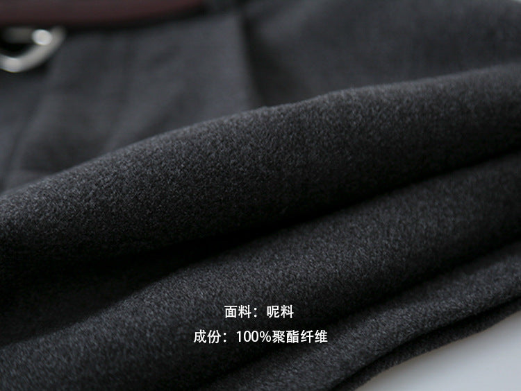 【LD1129】實拍秋冬英倫加厚毛呢高腰闊腿七分褲251012