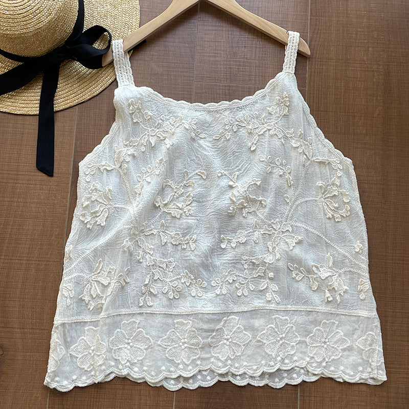 【cimYL201】實拍日系棉質重工刺繡提花背心250410