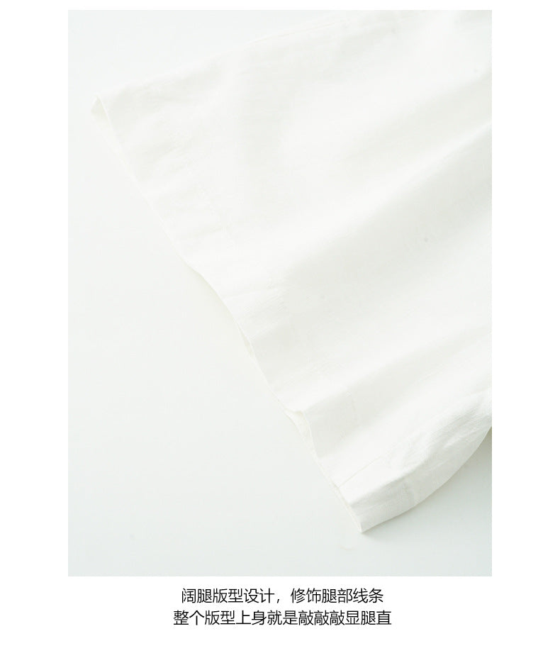 【H5257】實拍夏季韓系棉麻A字短褲250513