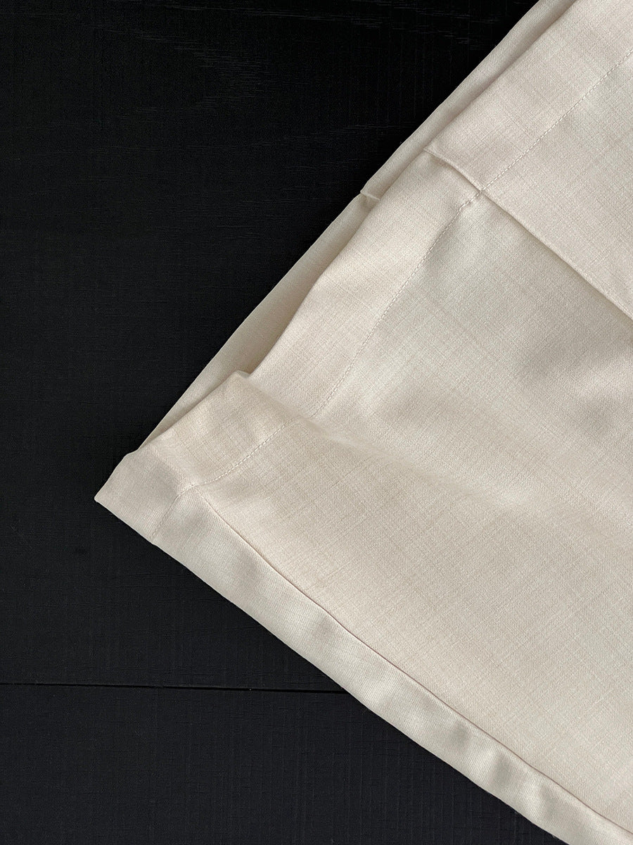 【cim1653】實拍秋日必備高腰壓褶大擺西裝褲260311