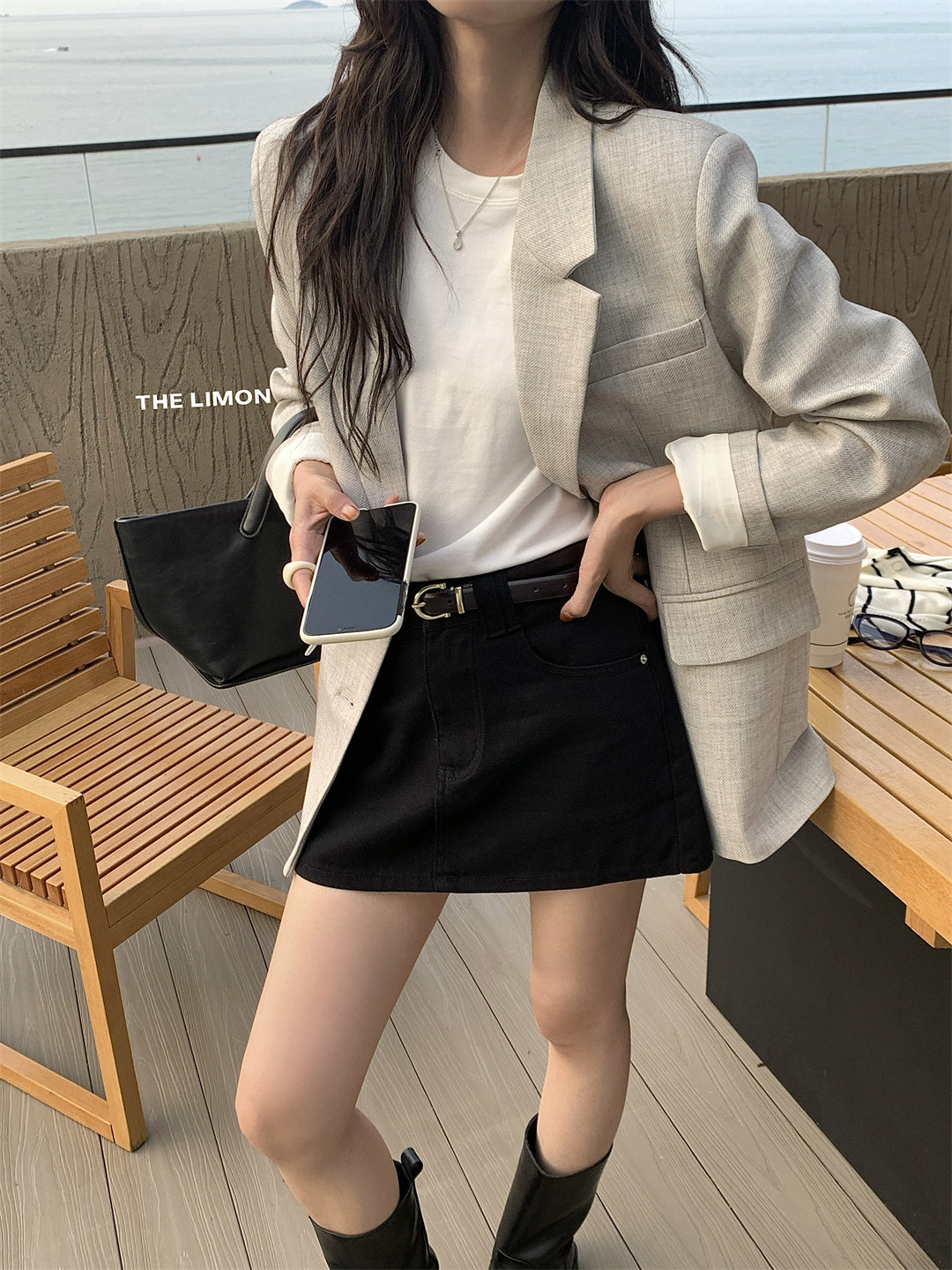 【L8226】實拍檸檬棉麻高級感氣質寬鬆西裝外套250915