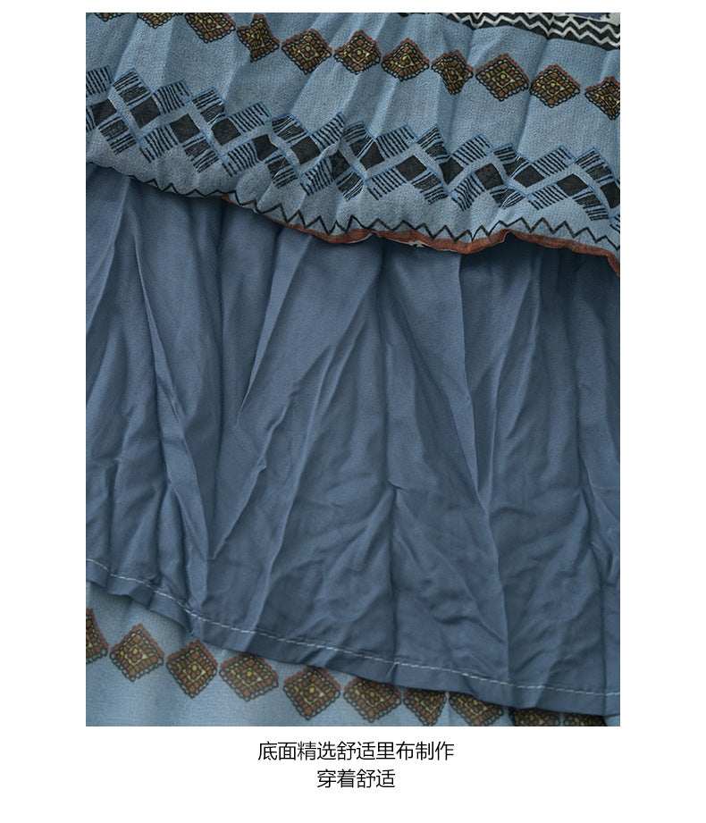 【H5190】實拍夏天海邊度假大A雪紡吊帶洋裝250415