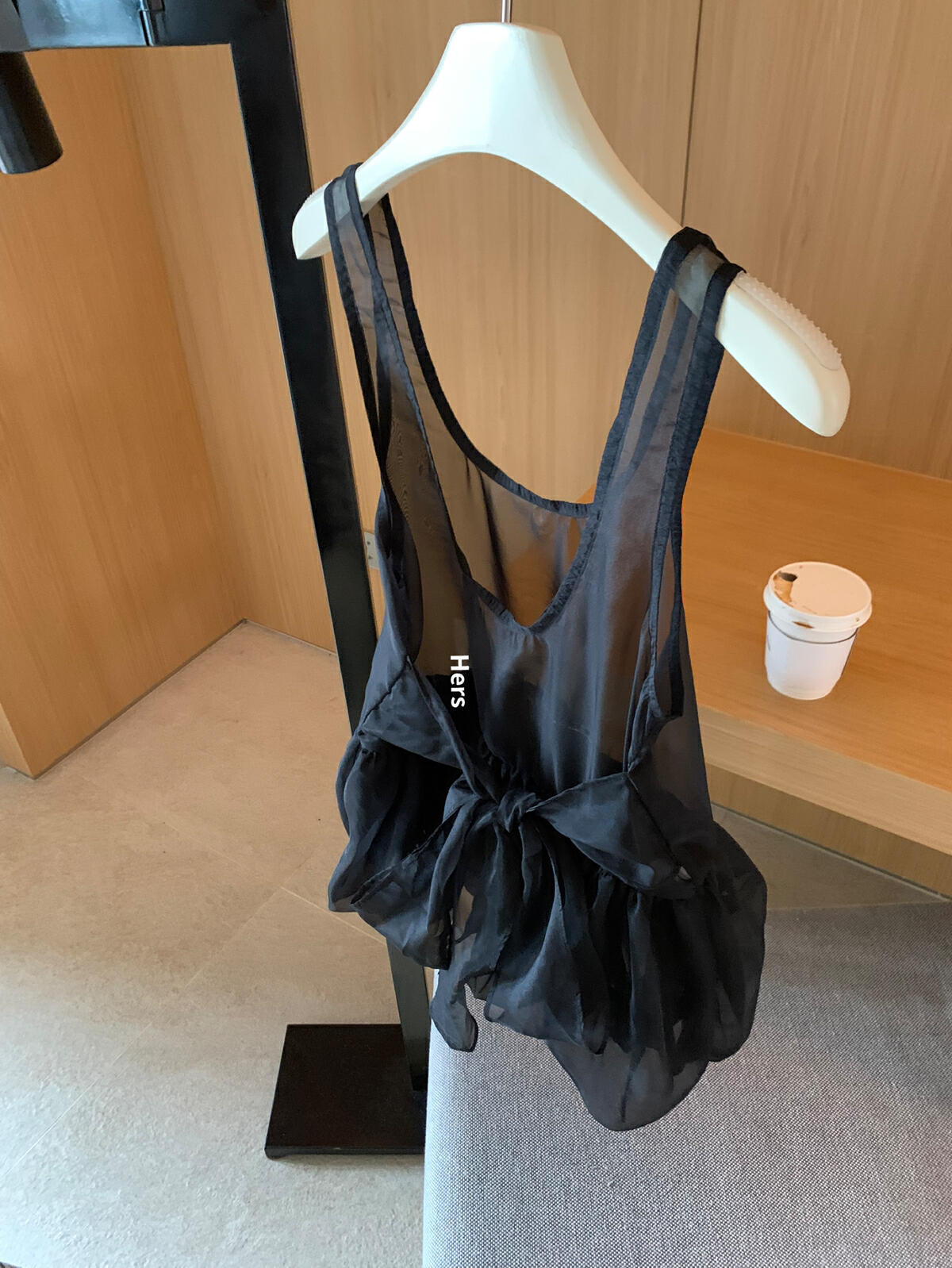 【L20603】實拍Hers夏季小仙女綁帶雪紡衫250505