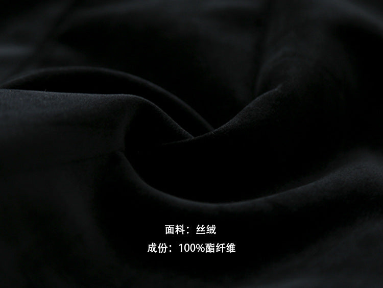 【LD1169】實拍秋冬黑色百褶金絲絨a字裙251012