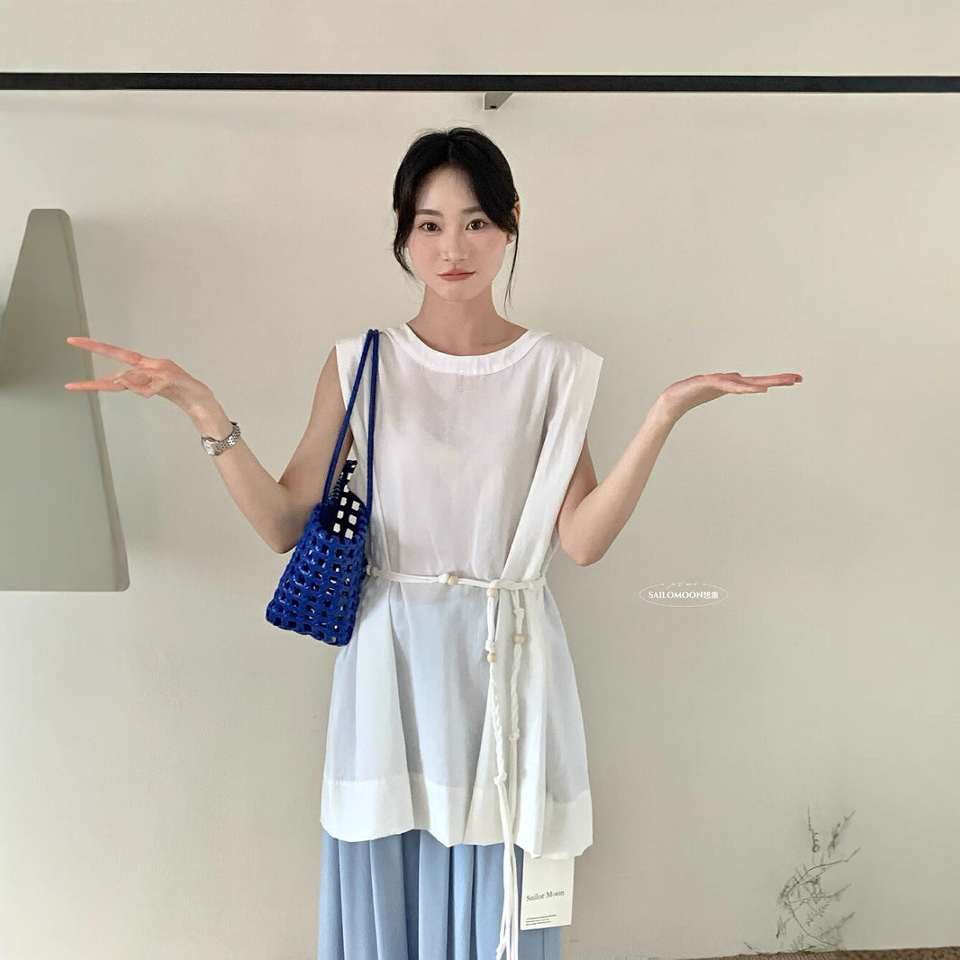 【L10088】實拍夏季日常棉麻長上衣250505