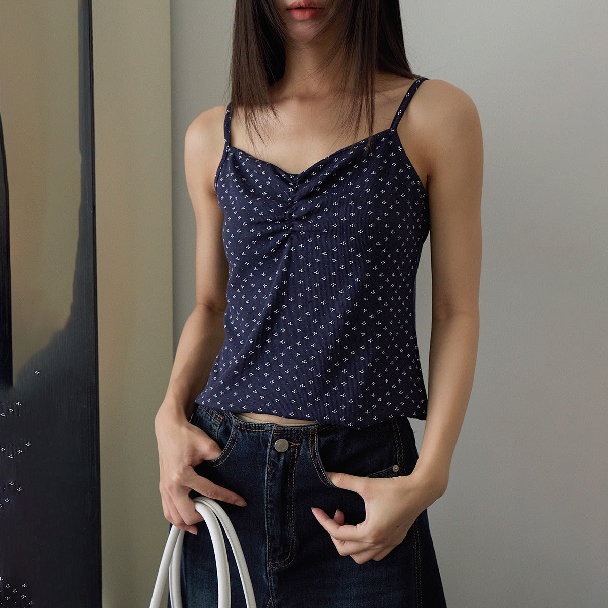 【L3069】實拍碎花吊帶+防曬長袖外套250721