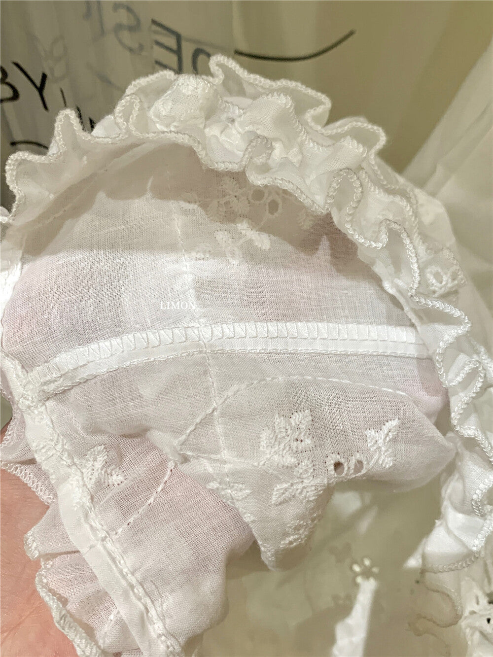 【L8652】實拍檸檬家 清新蕾絲寬褲|鬆緊高腰長褲250519