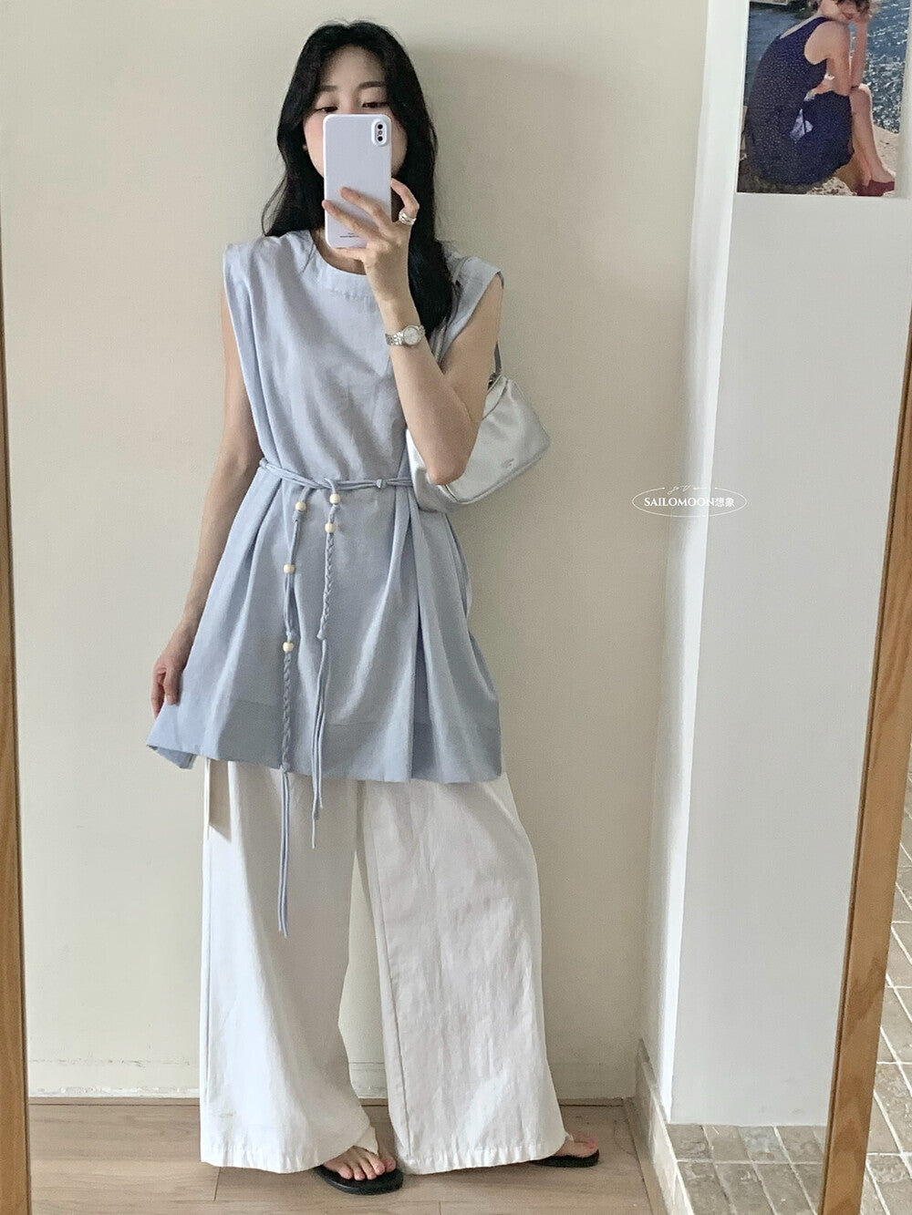 【L10088】實拍夏季日常棉麻長上衣250505