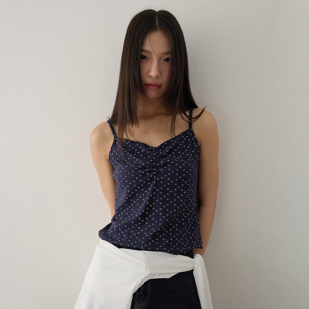 【L3069】實拍碎花吊帶+防曬長袖外套250721