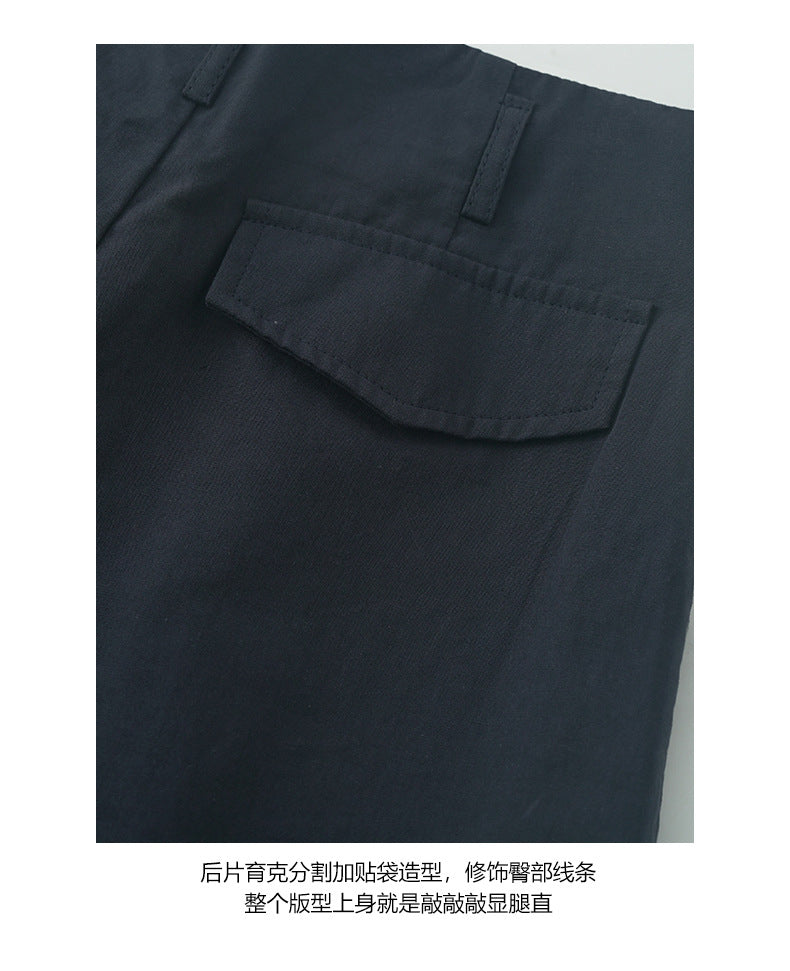 【H5336】實拍夏季棉麻A字高腰短褲250624