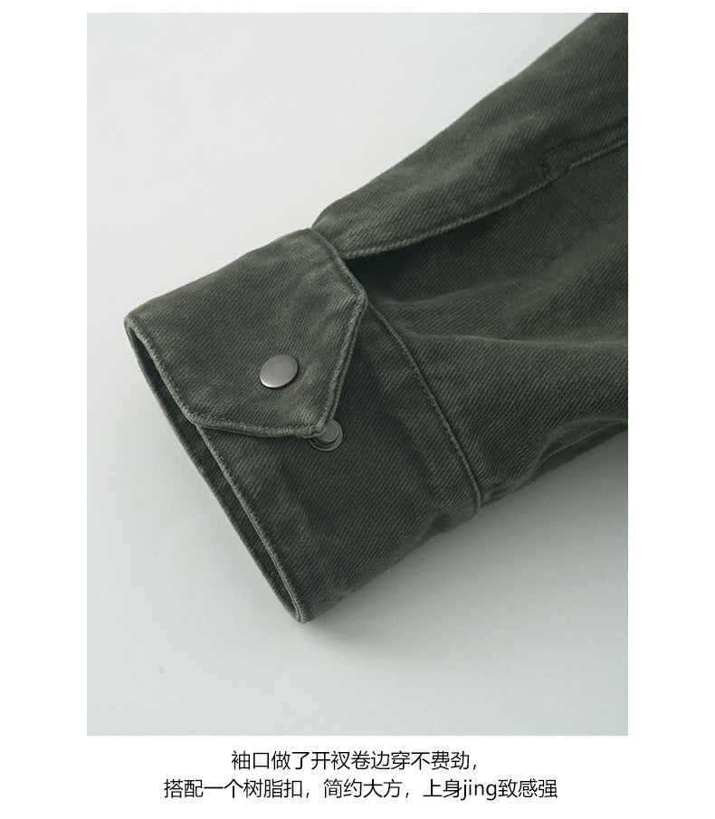 【H5447】實拍美式重工多口袋抽繩工裝外套250923