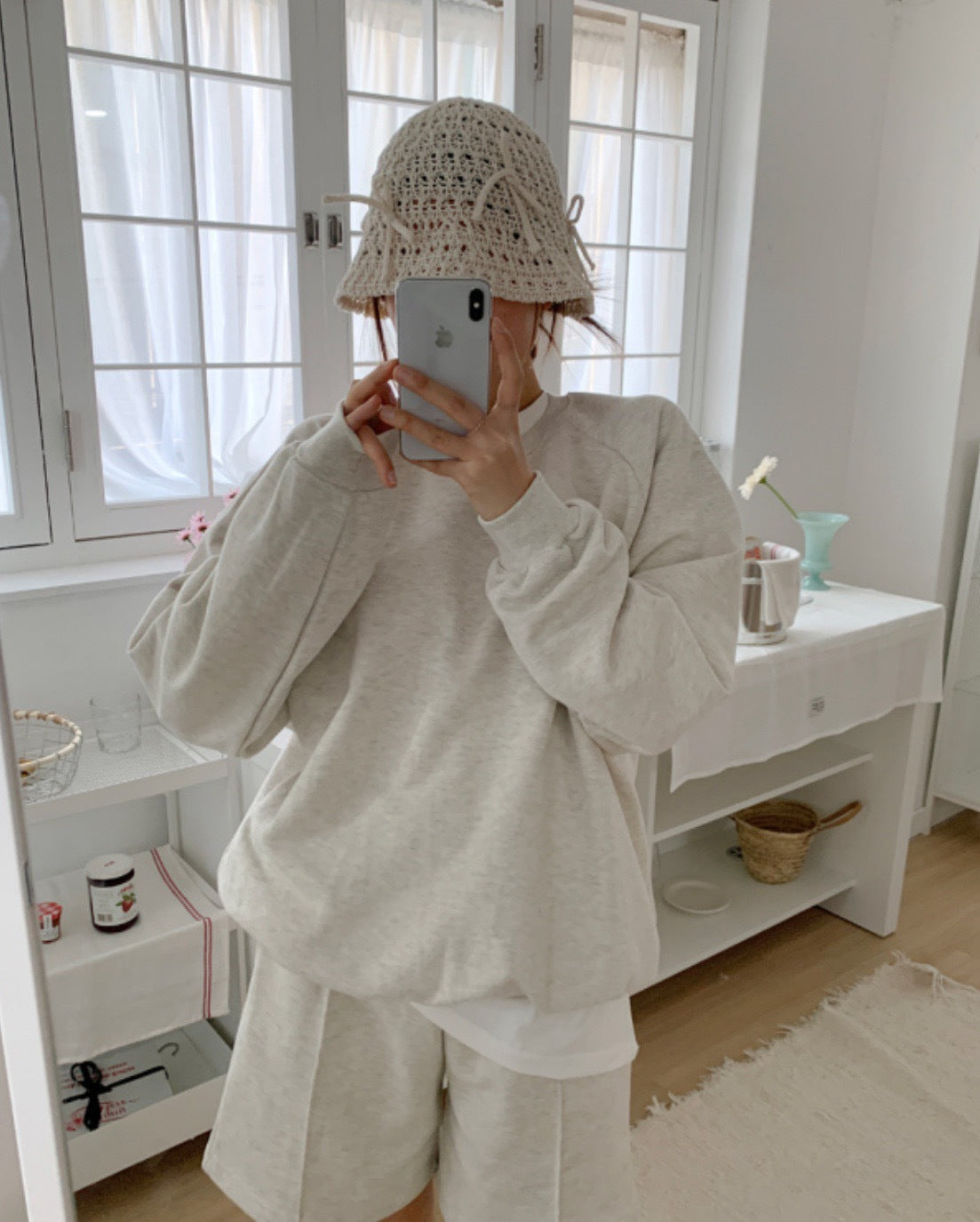 【M1260】春夏新款可愛蝴蝶結針織漁夫帽240323