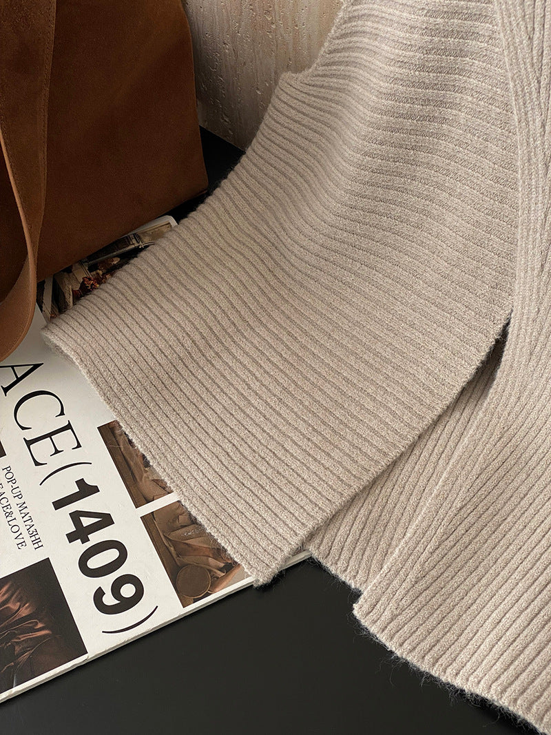 【cim8979】實拍秋冬設計師款不規則寬鬆針織馬甲251030